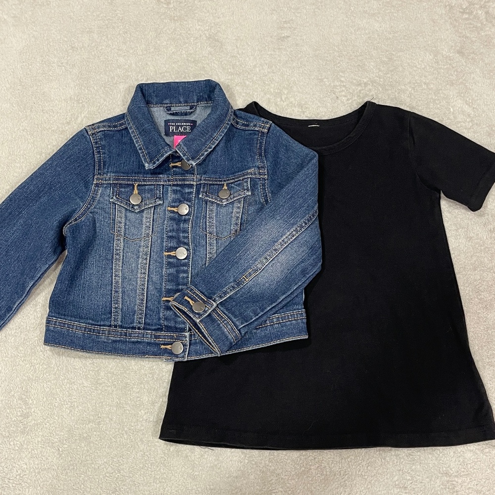 Kids / Girls 2T Dress and Jean Jacket Bundle